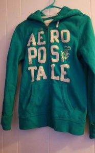 NWOT Teal & Gold Hoodie